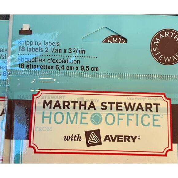 Martha Stewart Avery Shipping Labels Blue 72461 Lot of 8, 144 Total Home Office - Picture 3 of 7